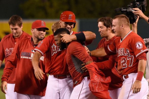 Angels rally in 10th as A's protest ninth-inning obstruction call