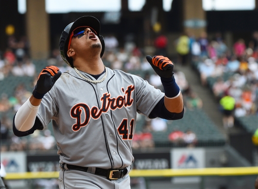 Victor Martinez's two-run homer off Sale (Video)