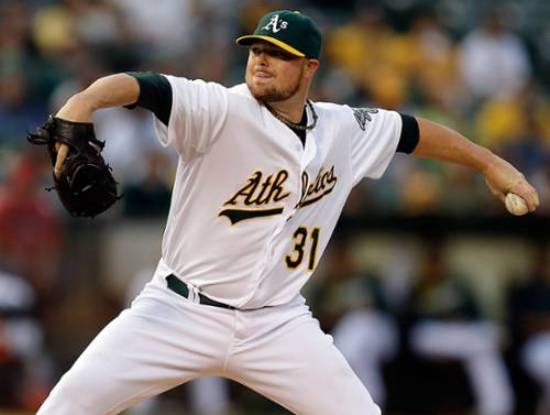 A's Lester holds Phillies to 5 hits in 7 innings