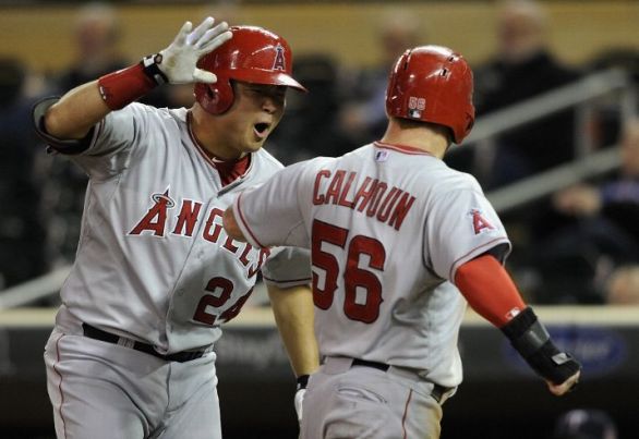 Calhoun, Angels come back to beat Twins, 7-6 in 10