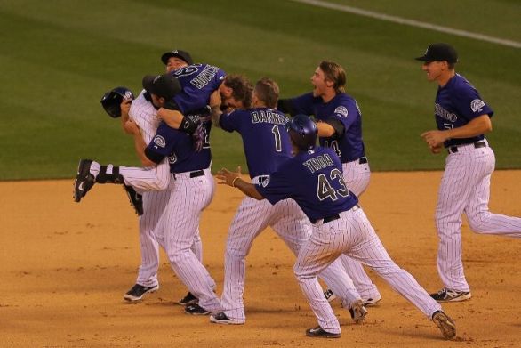 Rockies win, after losing end of suspended game