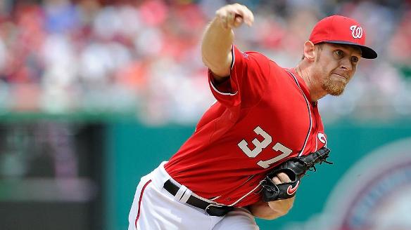 Strasburg strong-arms Phillies for his first win