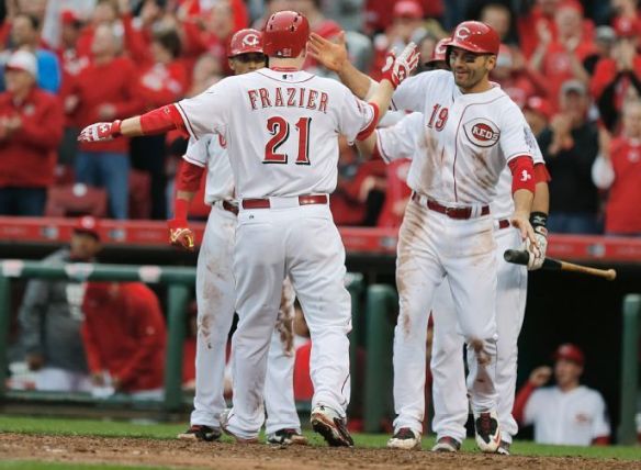 Frazier's homer rallies Reds to 5-2 Opening Day win over Pirates 