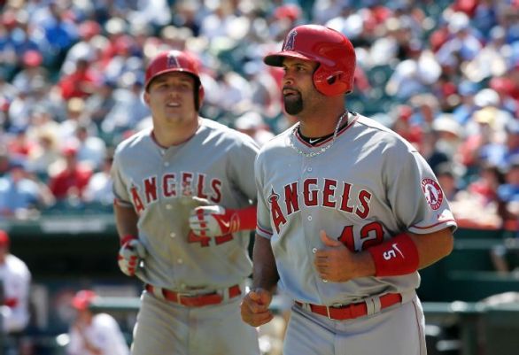 Trout, Angels wrap up series with 10-2 win at Texas