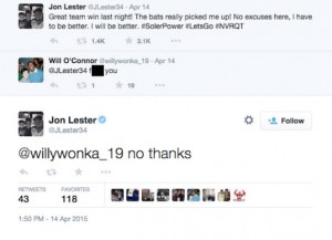 Jon Lester takes on Twitter trolls