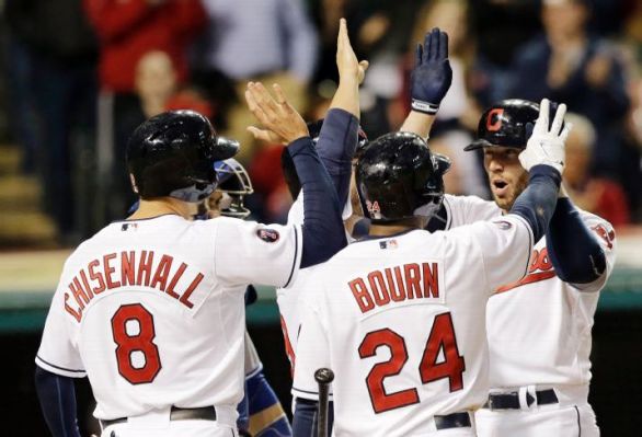 Brantley, Hayes homer as Indians beat Blue Jays 9-4