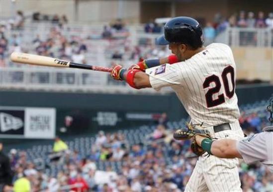 Rosario homers in debut in Twins' 13-0 win over A's