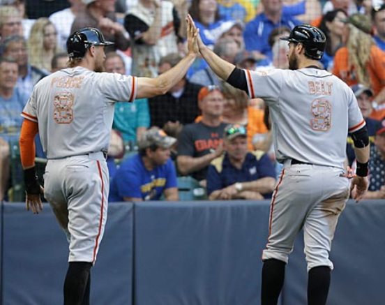 Giants' 7 run 6th leads to 8-4 win over Brewers