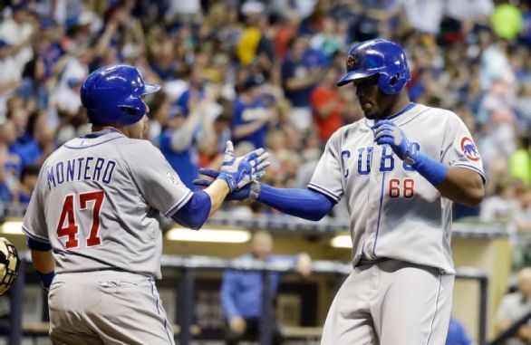 Cubs outslug Brewers, hold on for 7-6 win