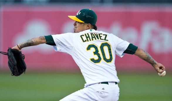 Chavez strikes out 11 in A's 16-2 win over Padres