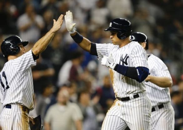 A-Rod' 5 RBIs, Beltran homers from both sides of plate in 14-3 rout of Tigers