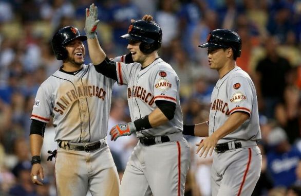 Buster Posey's grand slam helps Giants beat Dodgers 9-5