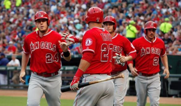 Angels win 8-2 in 1st game vs. Texas since trading Hamilton