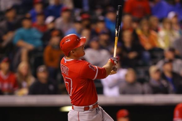 Trout hits 2 HRs, Giavotella lifts Angels over Rockies 3-2