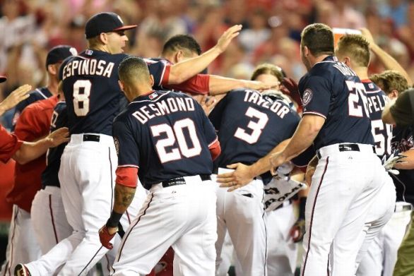 Taylor's pinch-hit HR lifts Nationals over Braves, 5-2 in 10