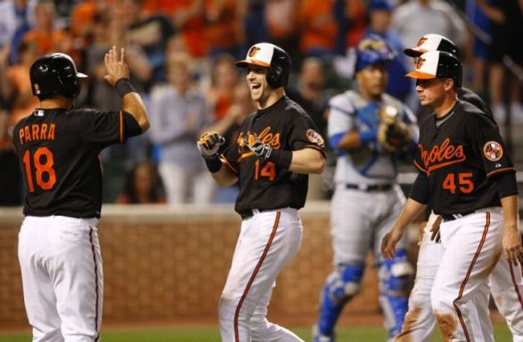 Orioles use 2 grand slams to rally past Royals 14-8
