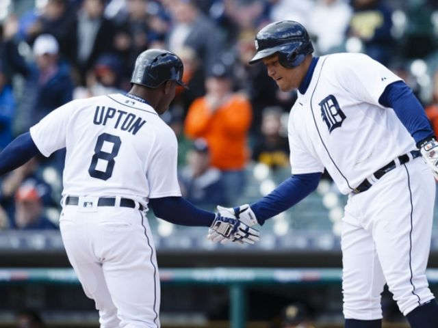 Upton's 4 hits, long homer lead Tigers over Pirates 8-2
