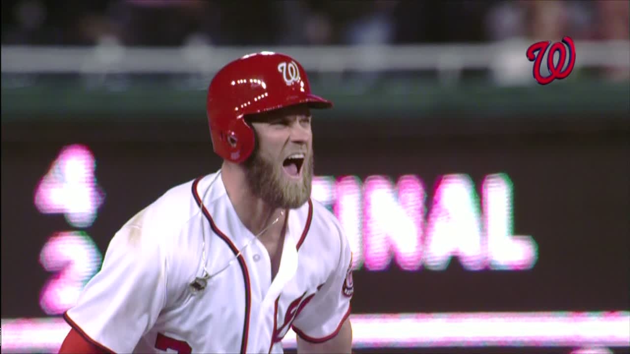 Harper's 2-run double in 8th lifts Nats past Braves 2-1