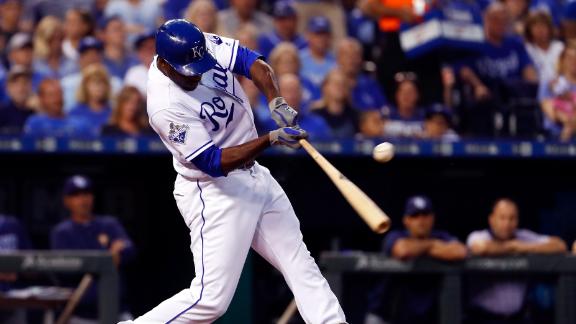 Cain homers, drives in 4 as Royals top Rays 10-5