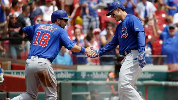 Rizzo legs out inside-the-park HR, Cubs sweep Reds 9-2