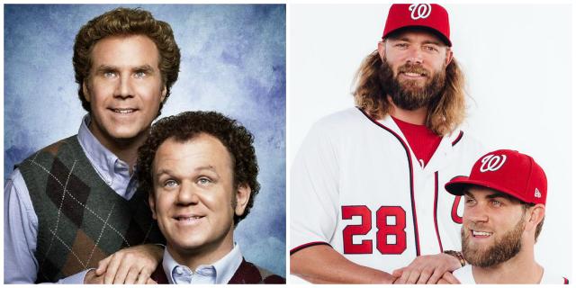Bryce Harper and Jayson Werth recreated the 'Step Brothers' poster at Nats Photo Day