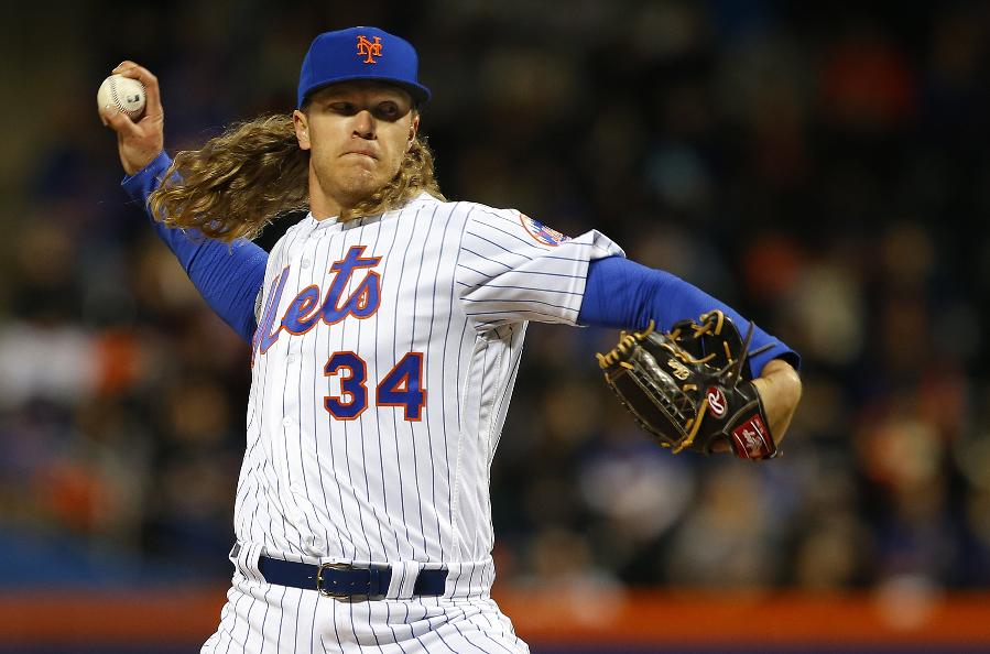 Back from blister, Syndergaard pitches Mets past Marlins 5-2