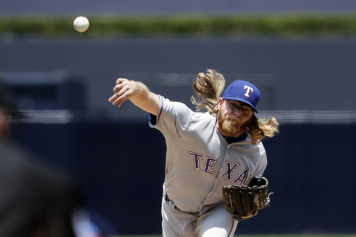 Griffin dominates hometown Padres 11-0, Rangers hit 3 homers