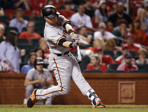 Arroyo's double lifts Giants to 3-1 win over Cardinals in 13