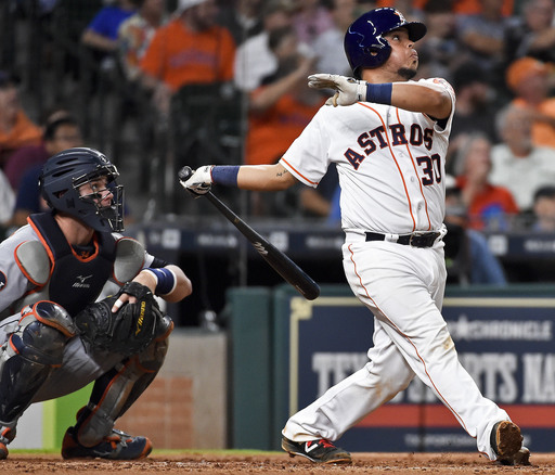 Centeno's homer helps Astros over Tigers 6-2