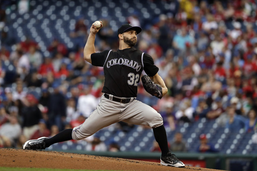 Chatwood allows 1 hit in 7 innings, Rockies top Phillies 7-2