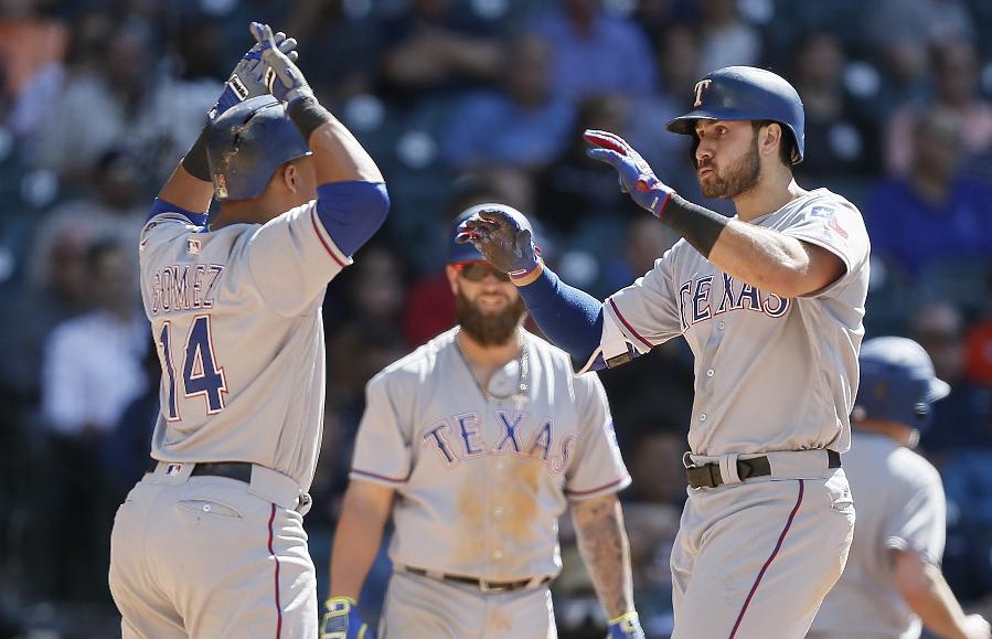 Gallo, Odor, Andrus HR, Texas tops Astros 10-4 to end skid