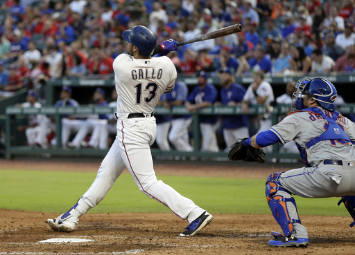 Gallo's 17th homer puts Rangers ahead in 10-8 win over Mets