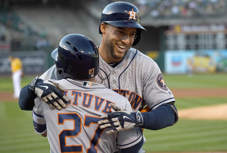 Springer keys big 1st inning that leads Astros past A's 8-4