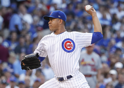 Contreras homers as Quintana, Cubs beat Cards, tie Brewers